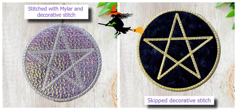 2 versions of Free Pentagram Coaster by Kreative Kiwi
