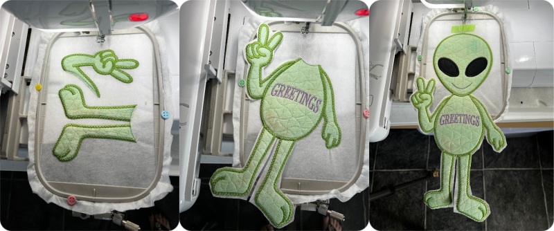 3 hooping Large Alien by Kreative Kiwi - 800