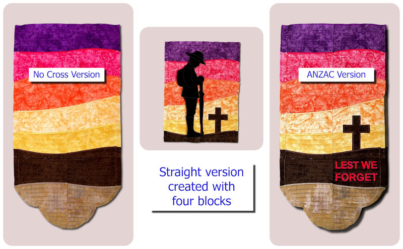 3 versions of shaped wall hanging - 800