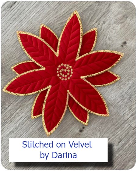 3d Poinsettia by Darina - velvet