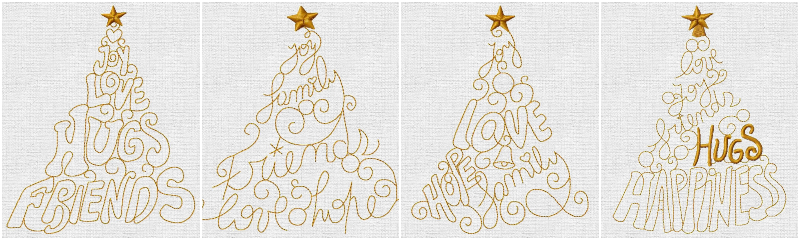 4 free happy christmas tree designs