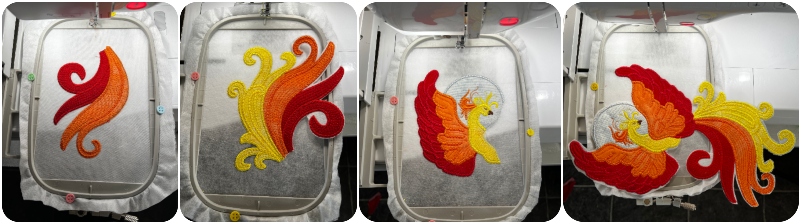 4 hooping Large Applique Phoenix by Kreative Kiwi - 800