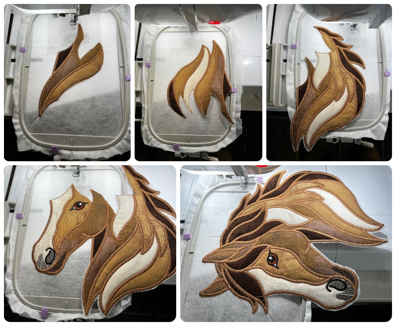 5 hooping Large Applique Horse head by Kreative Kiwi