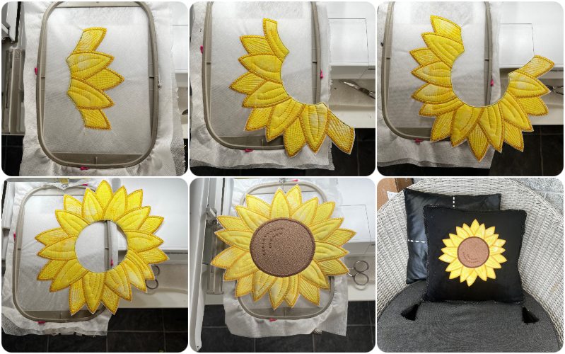 5 hooping Sunflower Placemat