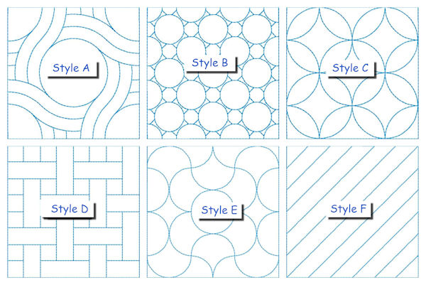 6 styles of In the hoop blocks - 600 1008