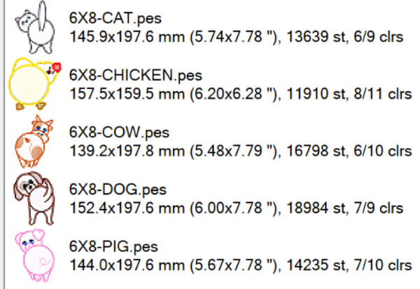 6x8 cheeky Coasters sizing