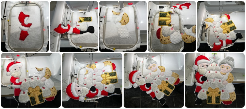 9 hooping Santa Advent Tree