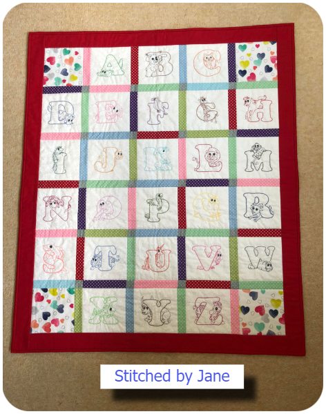 Alphabet Animal Quilt by Jane