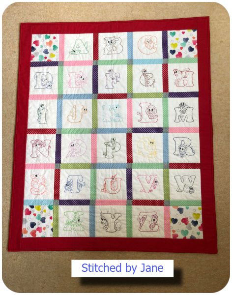 Alphabet Animal Quilt by Jane