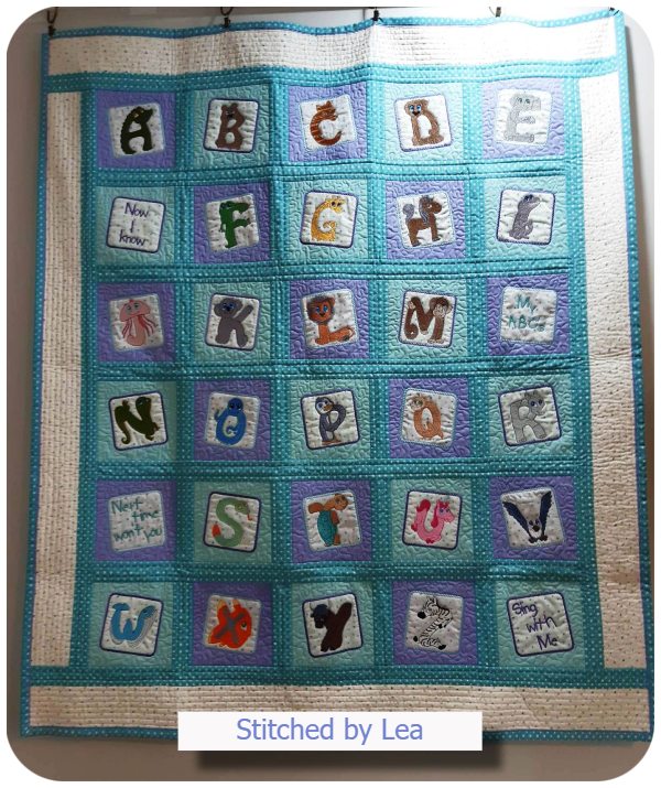 Alphabet Zoo Quilt by Lea