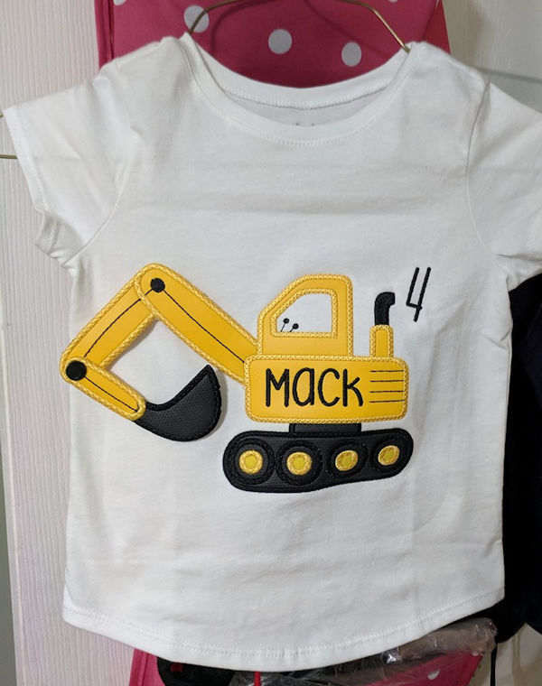 Applique Digger T-Shirt by Donna