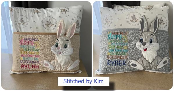 Bunny Reading Pillow by Kim 1