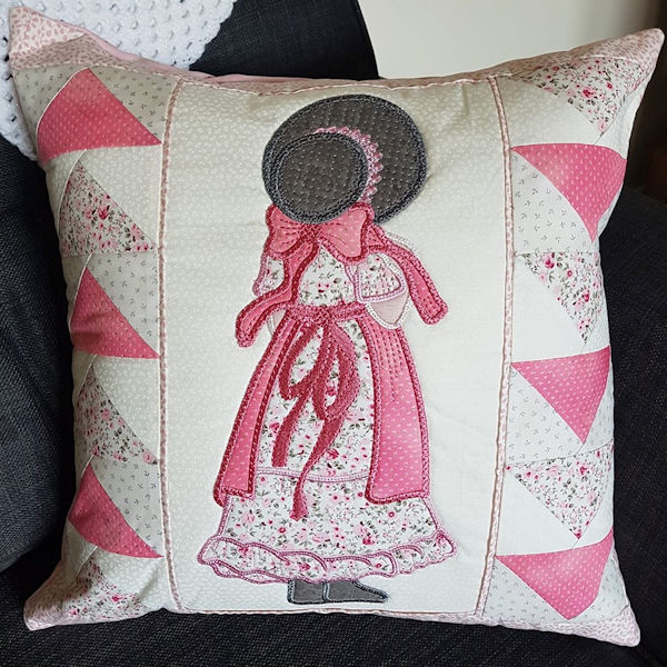 Large Sunbonnet Cushion by Cathy