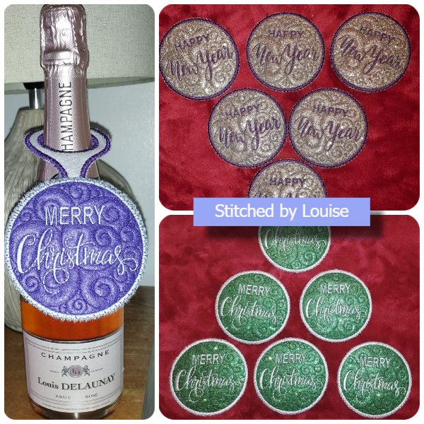 Christmas Bottle Tag by Louise