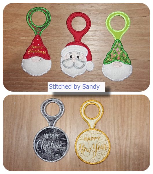 Christmas Bottle Tags by Sandy