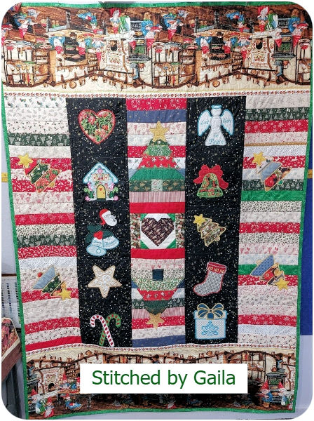 Cjristmas Table Quilt by Gaila