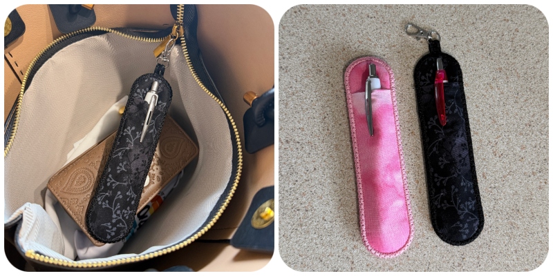 Clip to bag Free In the hoop Pen Holder