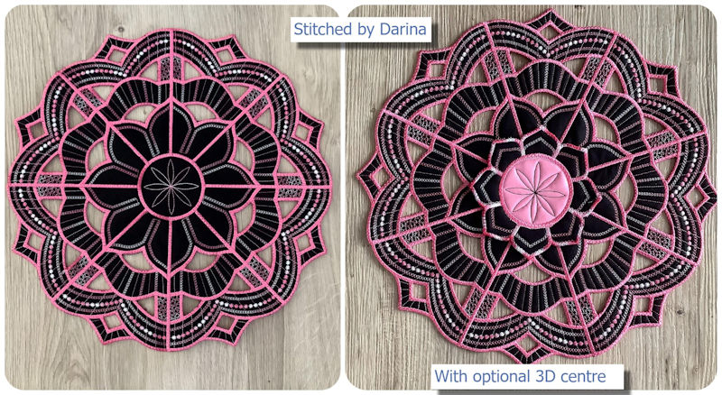 Cutwork Mandala stitched by Darina - 800