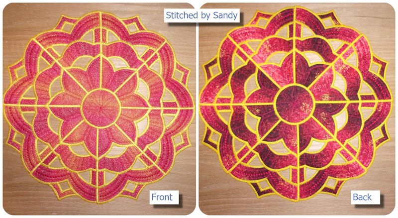 Cutwork Mandala stitched by Sandy - 800