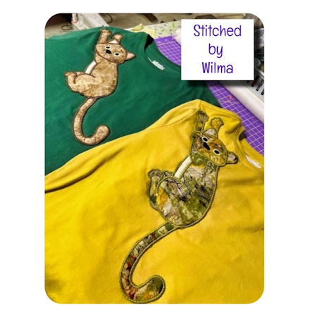 Dangling Cat shirts by Wilma - 450