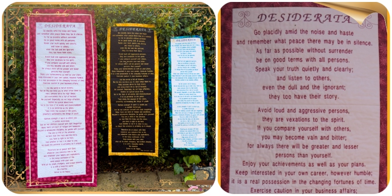 Desiderata Wall Hanging samples by Fayes Threads - 600