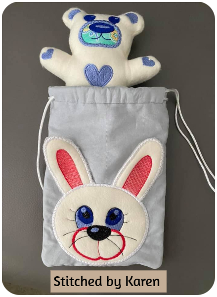 Drawstring Bunny Bag by Karen