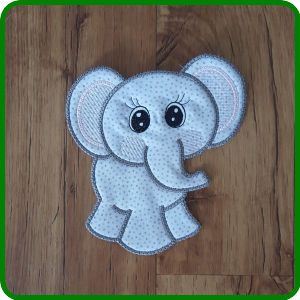 Large Elephant Applique by Kreative Kiwi