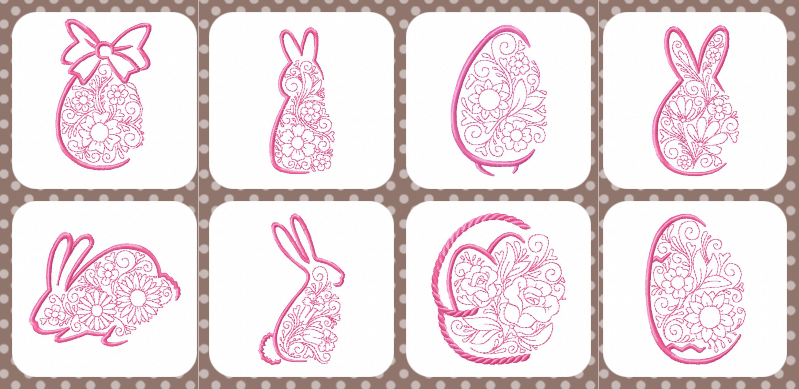 Easter Delight Machine Embroidery Designs - 800