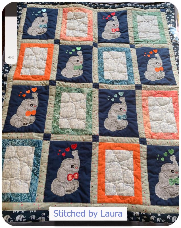 Elephant Quilt by Laura