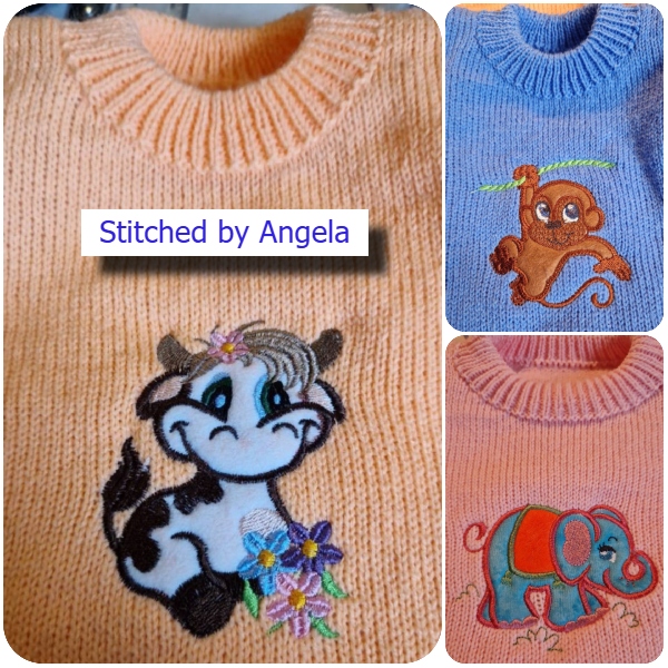 Embroidery on jumper by Angela 3