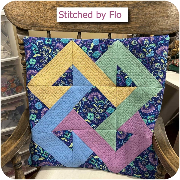 Entwined Quilt Block Cushion by Flo