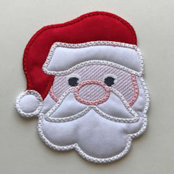 Free in the hoop Santa Coaster