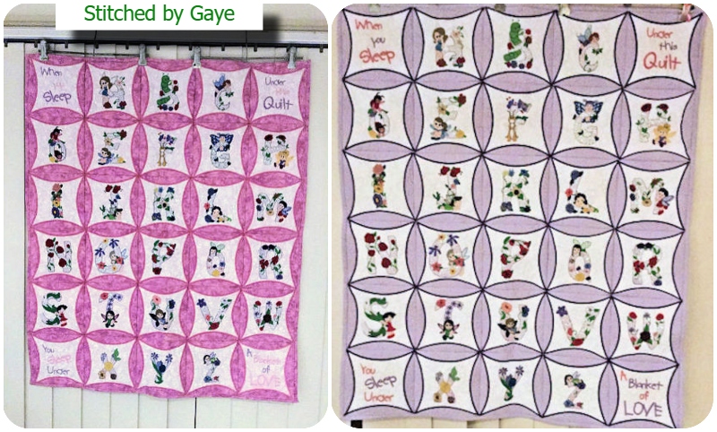 Fairy Floral Quilt stitched by Gaye