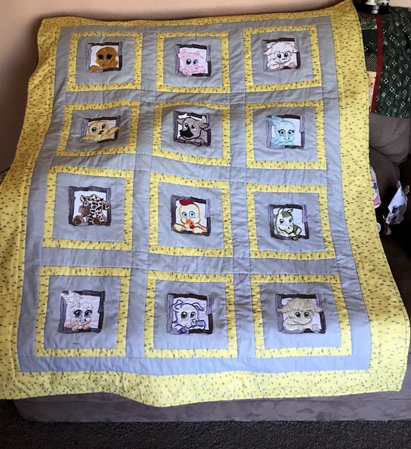 Farm Animal Quilt by Jan