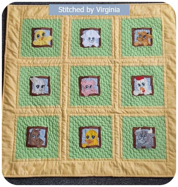 Farm Animal Quilt by Virginia Wheeler