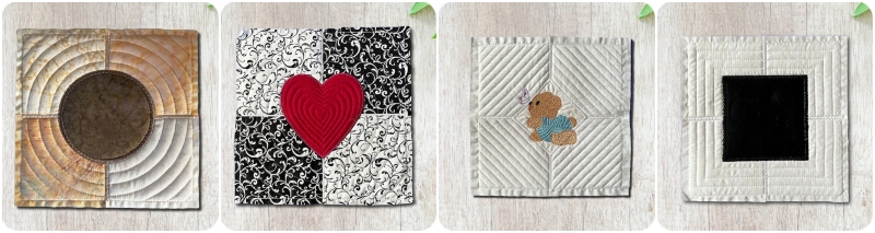 Four Large applique Blocks by Kreative Kiwi