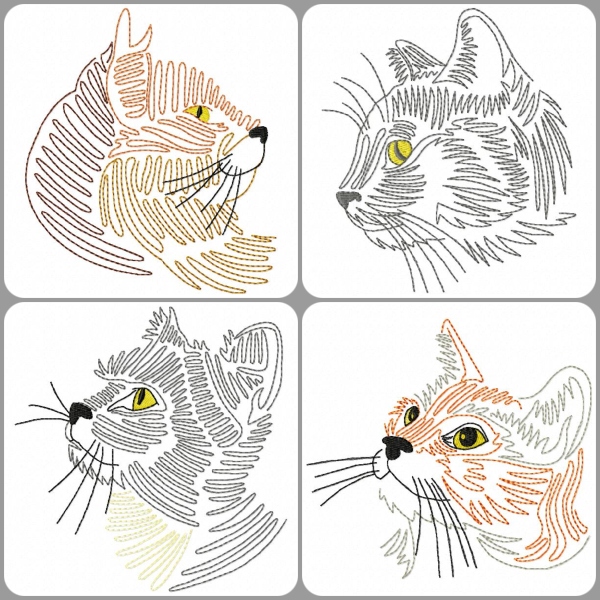 Four free Zig Zag Cat images by Kreative Kiwi