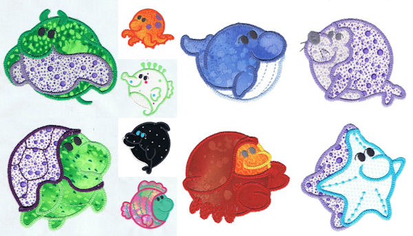 Free Sea Animals Applique