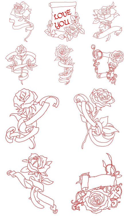 Free Mothers Day Roses Embroidery Design