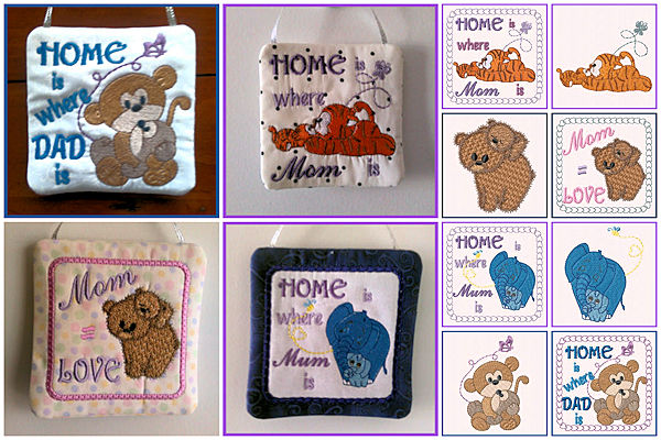 Mum and me Free Embroidery Design