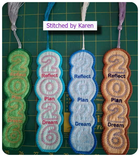 Free 2026 In the hoop Bookmarks by Karen