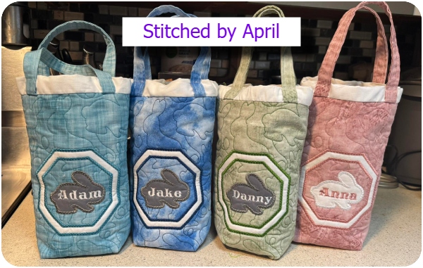 Free Applique Bunny Bag by April