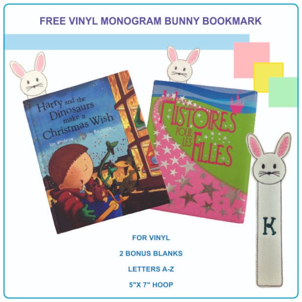 Free Bunny Bookmark by Kays Cutz - 600