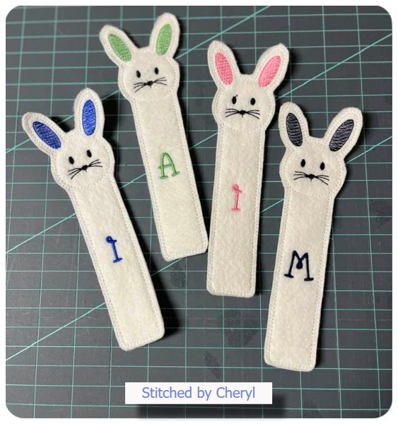 Free Bunny bookmark by Cheryl