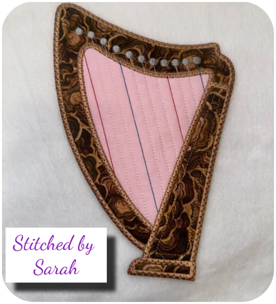 Free Celtic Harp Coaster by Sarah