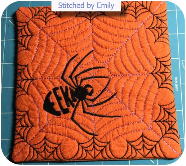 Free Cobweb Coaster and spider by Emily