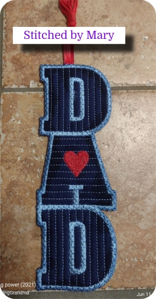 Free Dad Bookmark by Mary