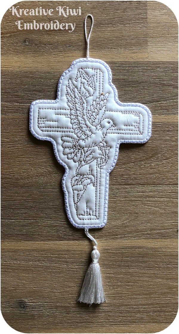 Free Dove of Peace Cross - In the hoop - 600