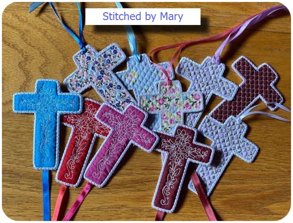 Free Floral Cross by Mary
