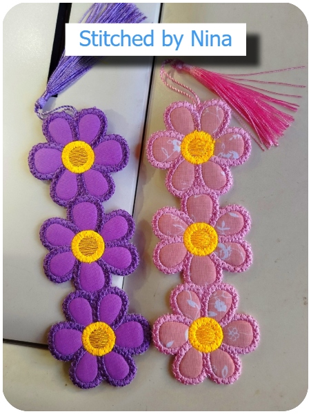 Free Flower Bookmark by Nina